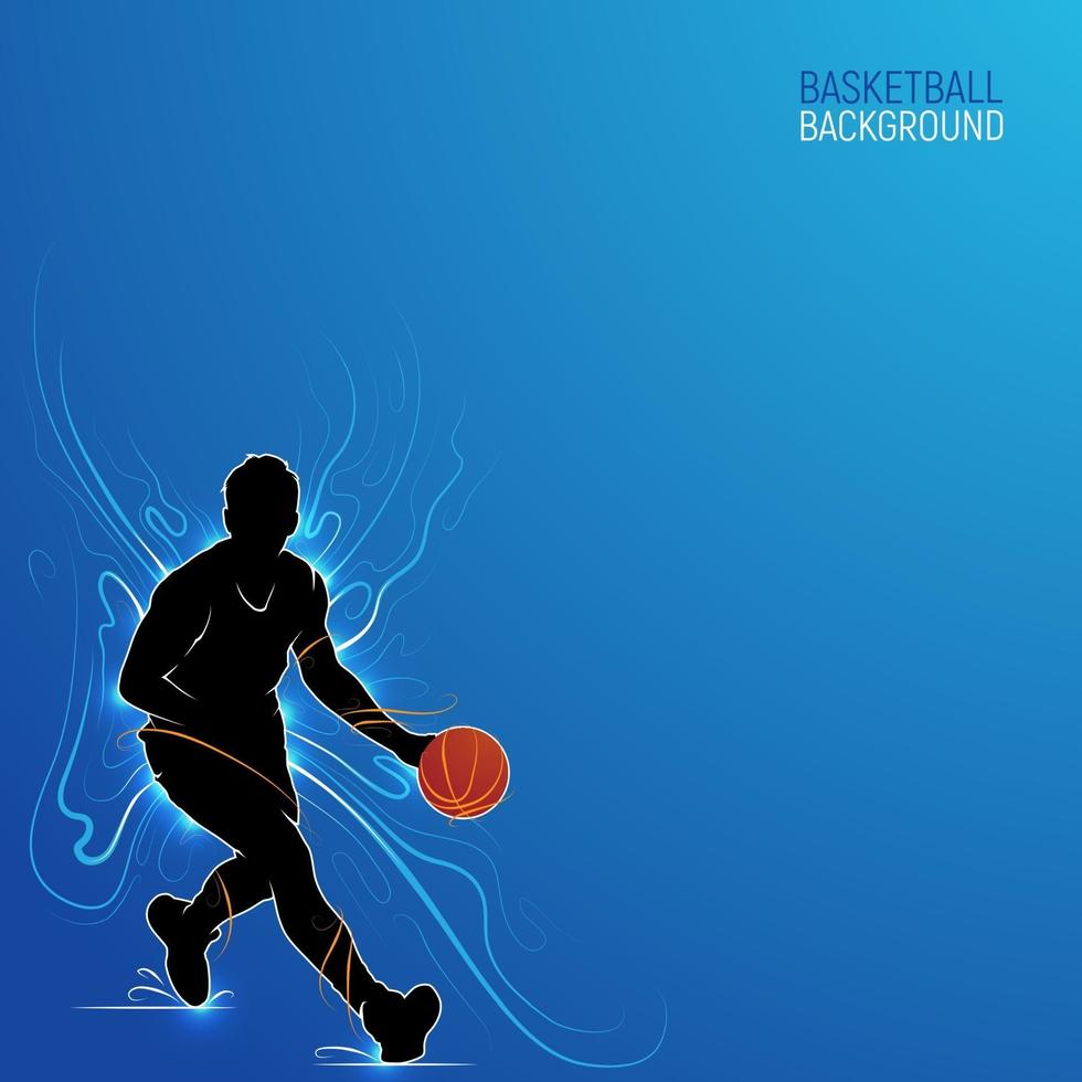 dribbling basketball background vector