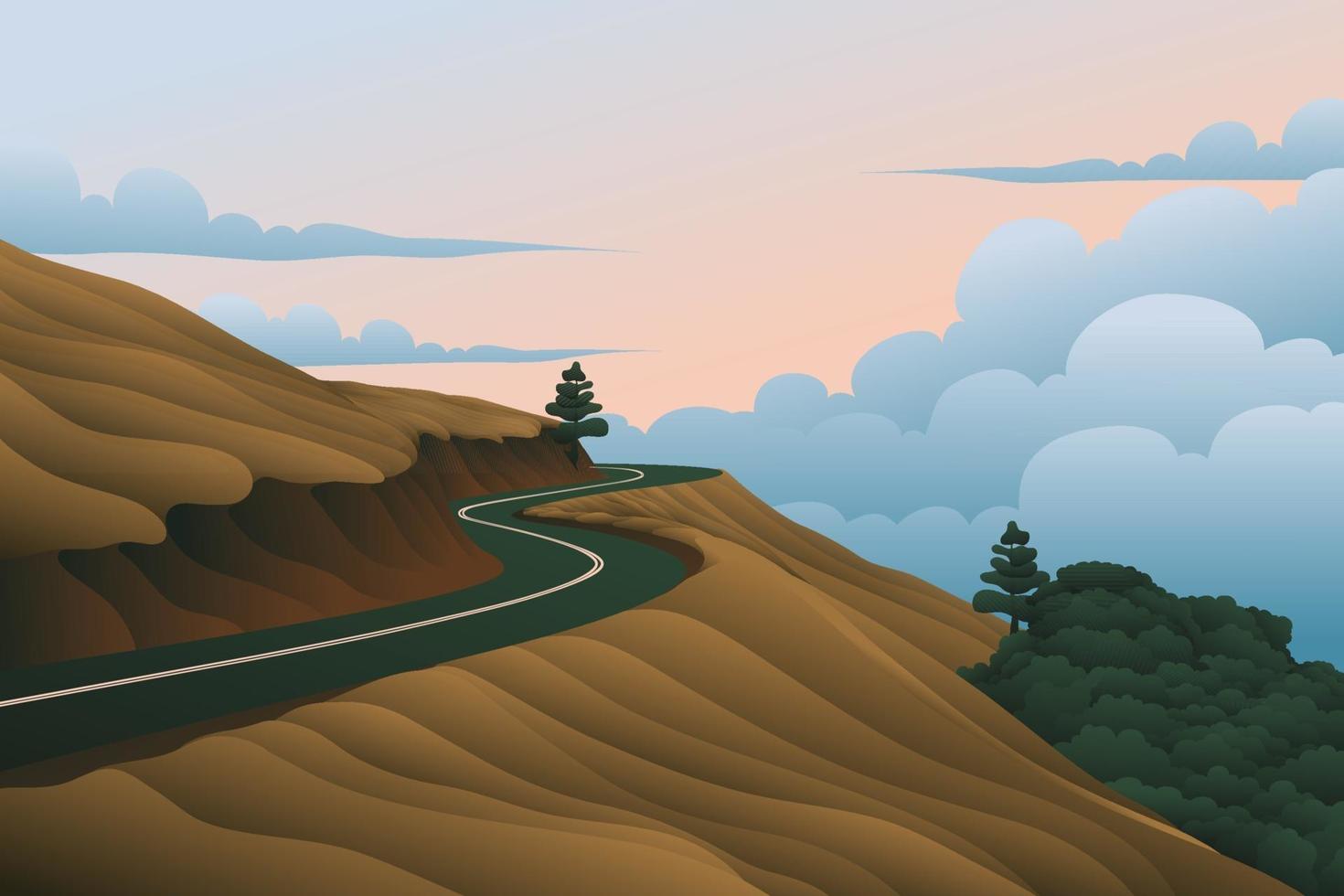 road above the sky vector