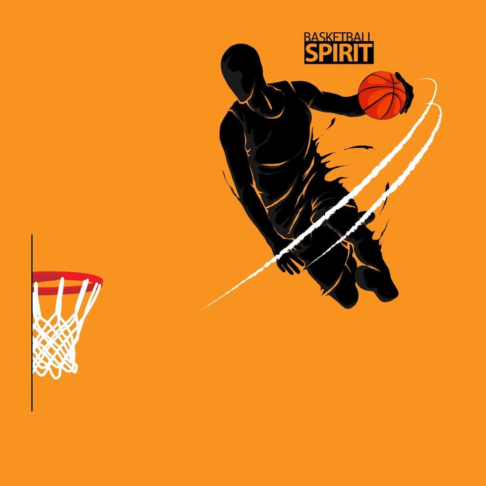 slam dunk splash silhouette vector