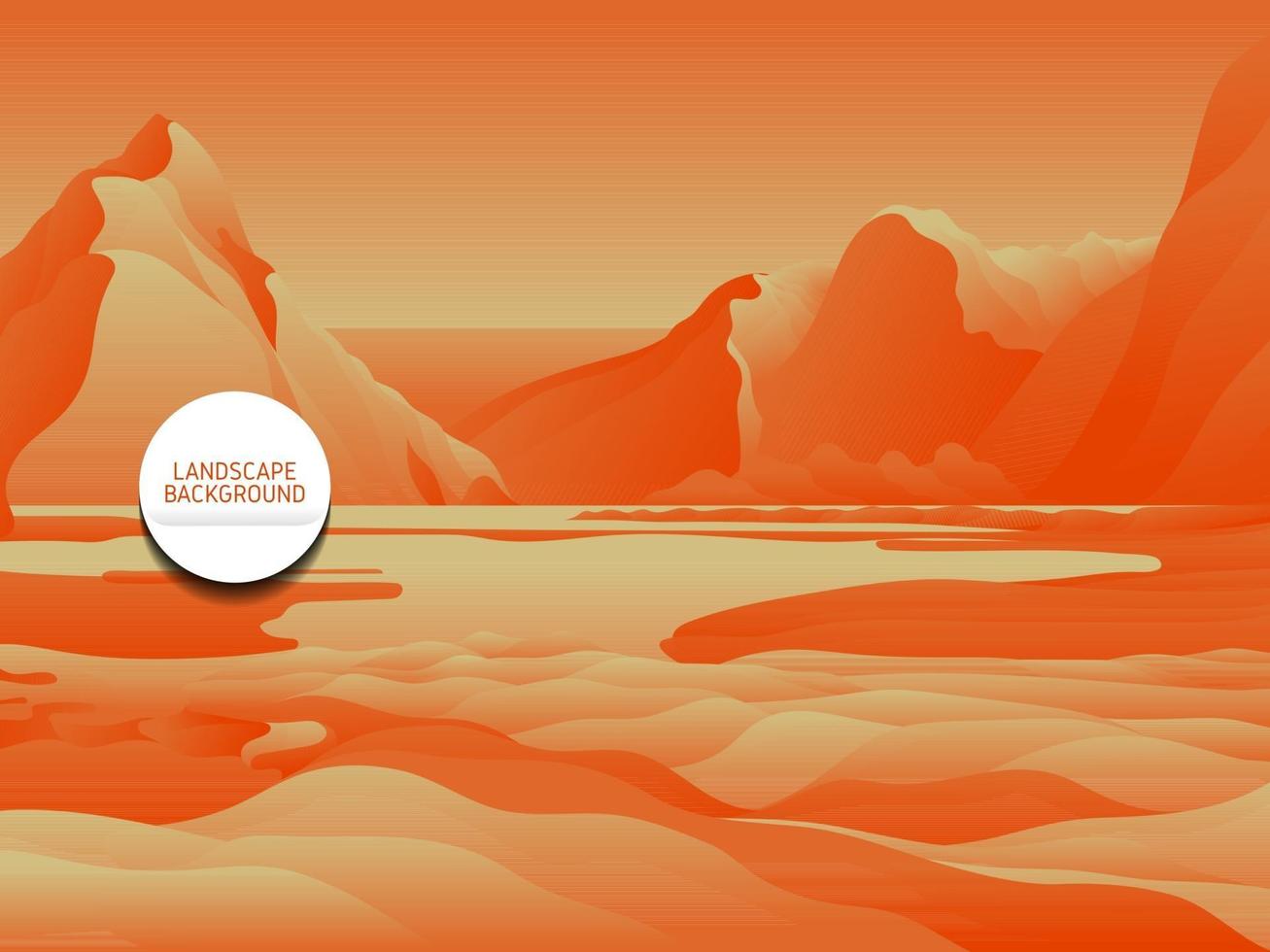 fondo de paisaje naranja vector