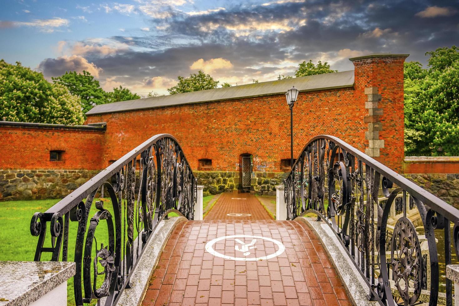 Landscape with a view of the fortress of Palmniken fortress. Kaliningrad photo