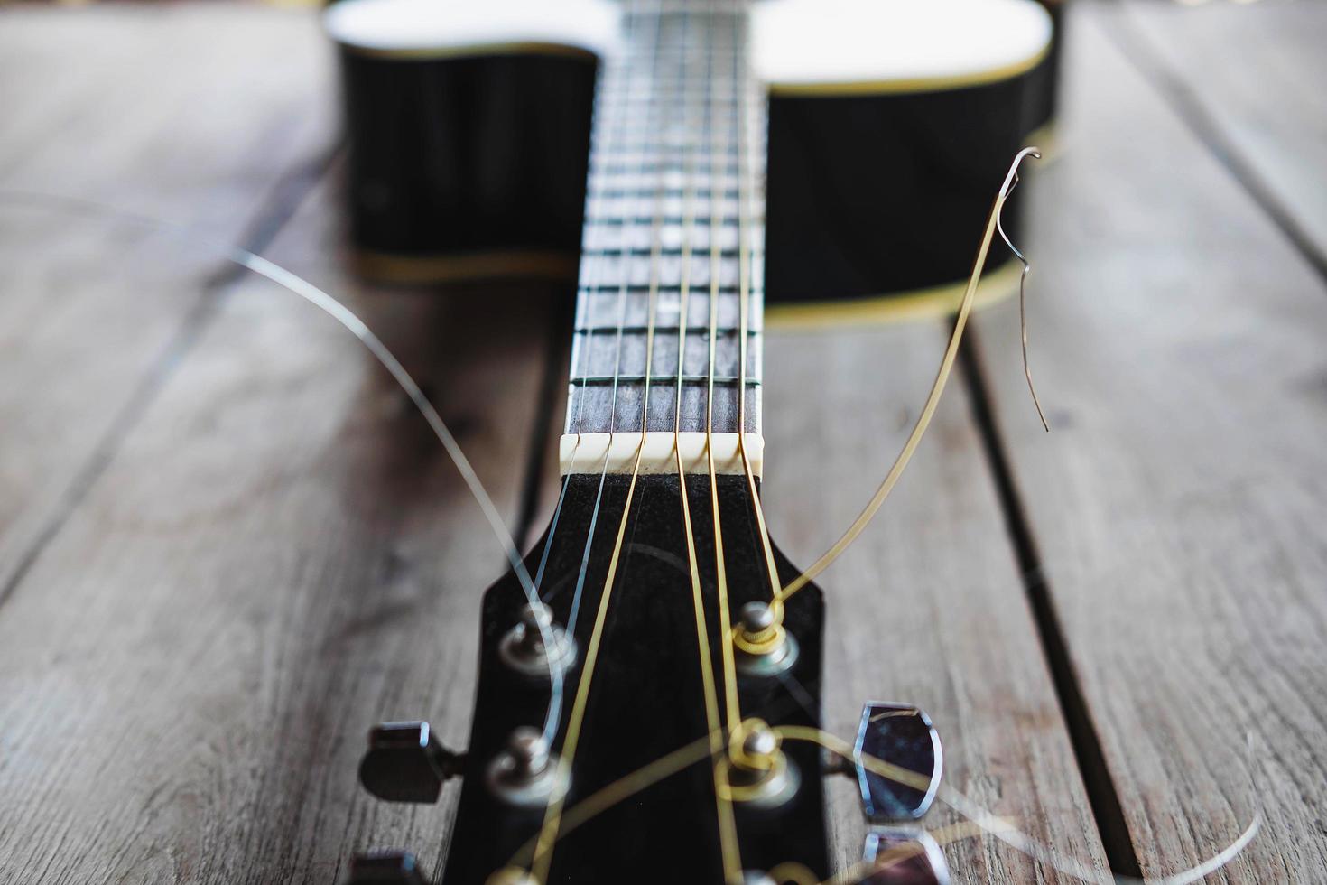 Classic guitar close up photo