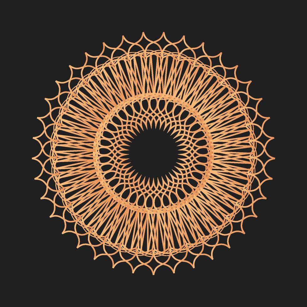 Circle Geometric Ornament Vector Graphic gold color