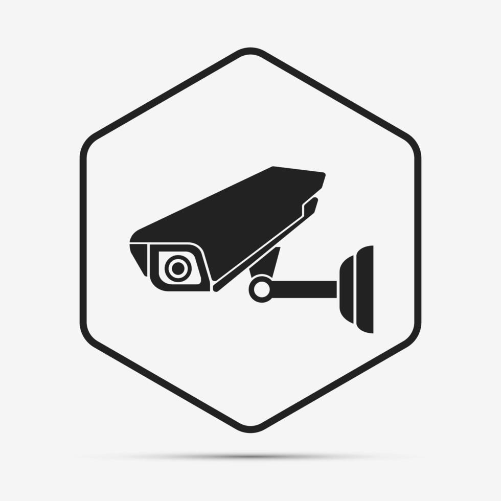 icono de cámara de seguridad vector