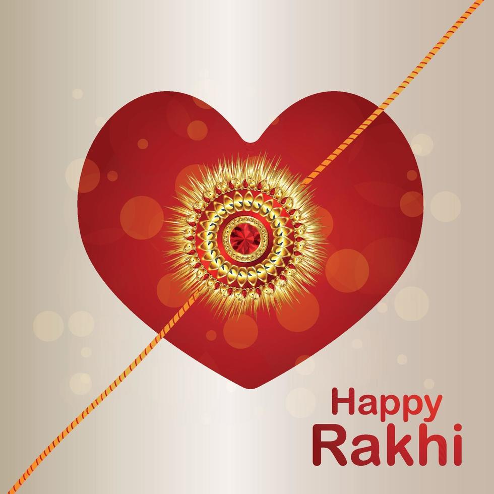 Happy rakhi invitation greeting card with vector illustration for happy raksha bandhan