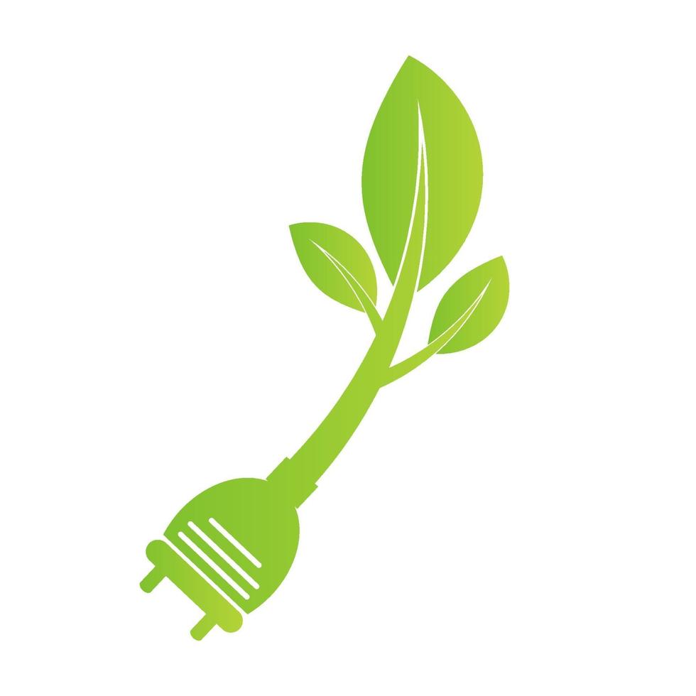 Eco power plug vector