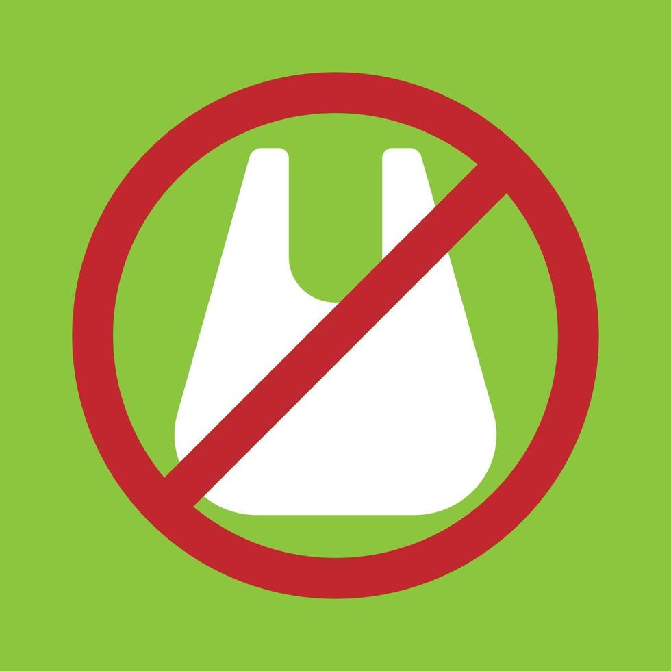 Reducing plastic Pollution icon vector