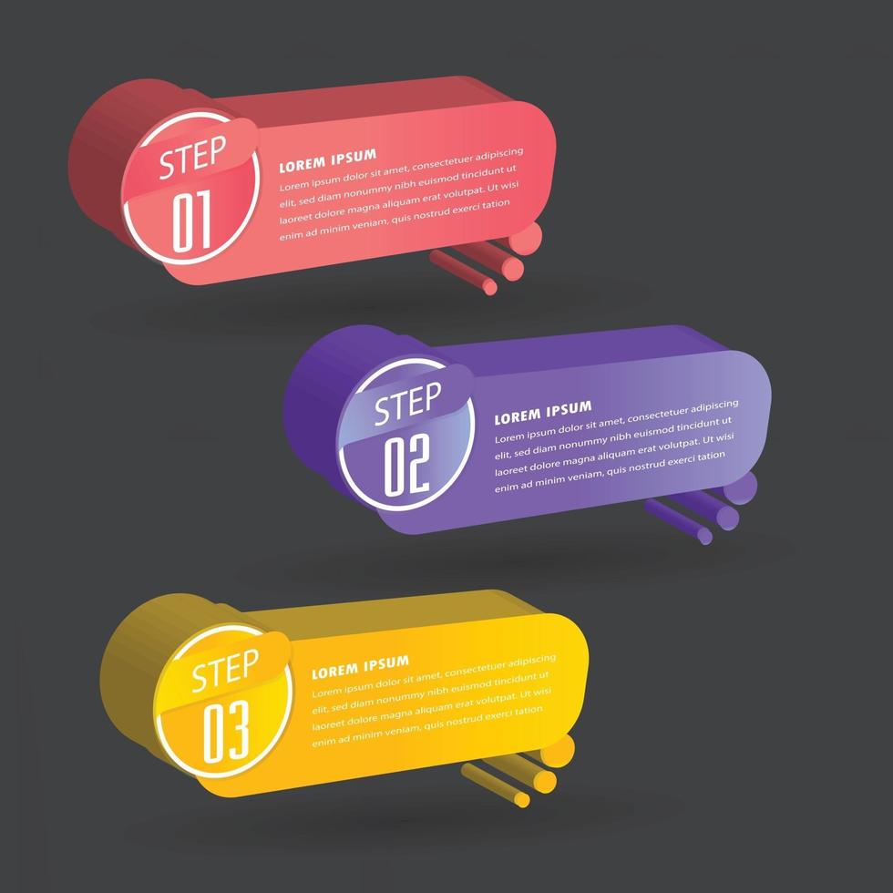 modern text box template, banner Infographics vector