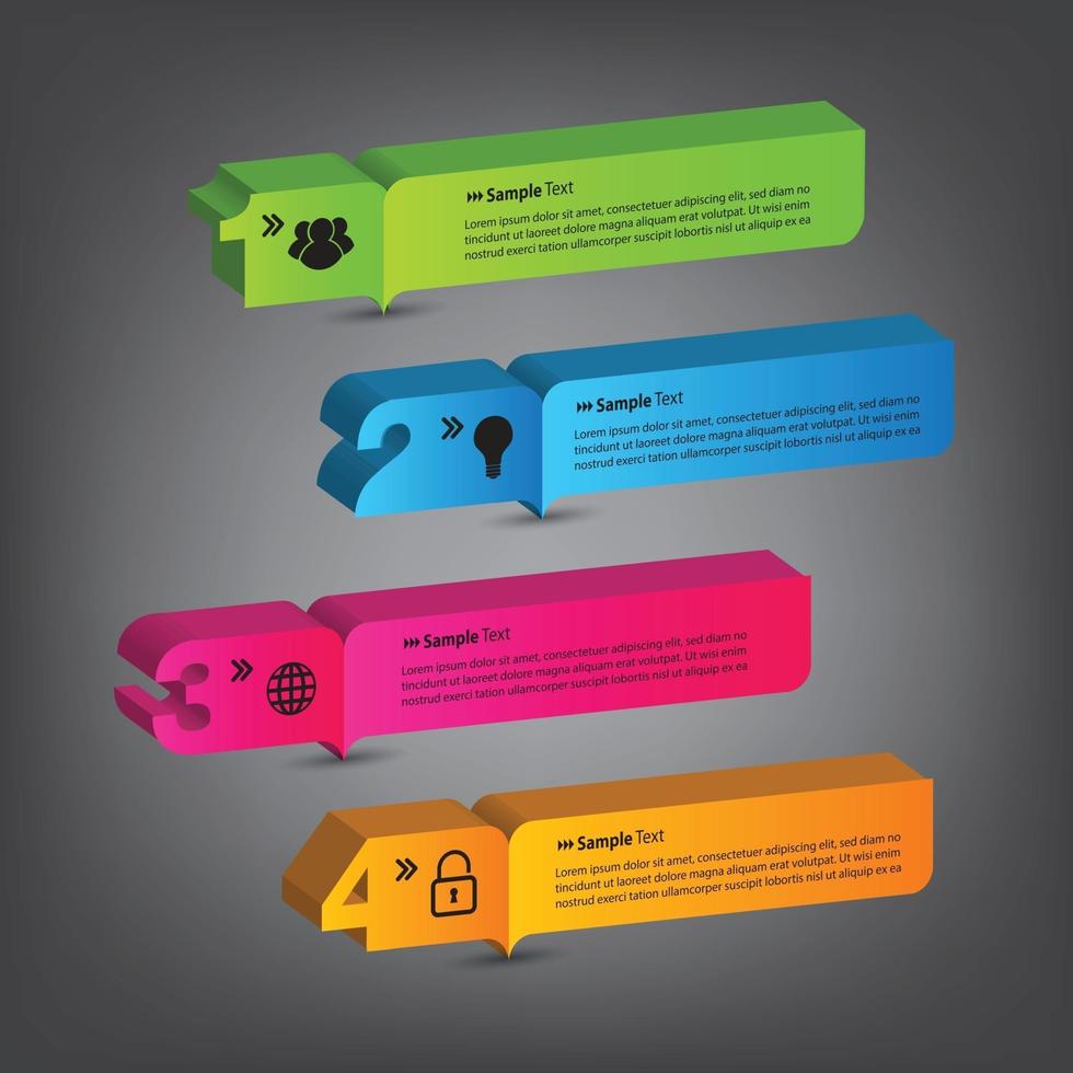 modern text box template, banner Infographics vector
