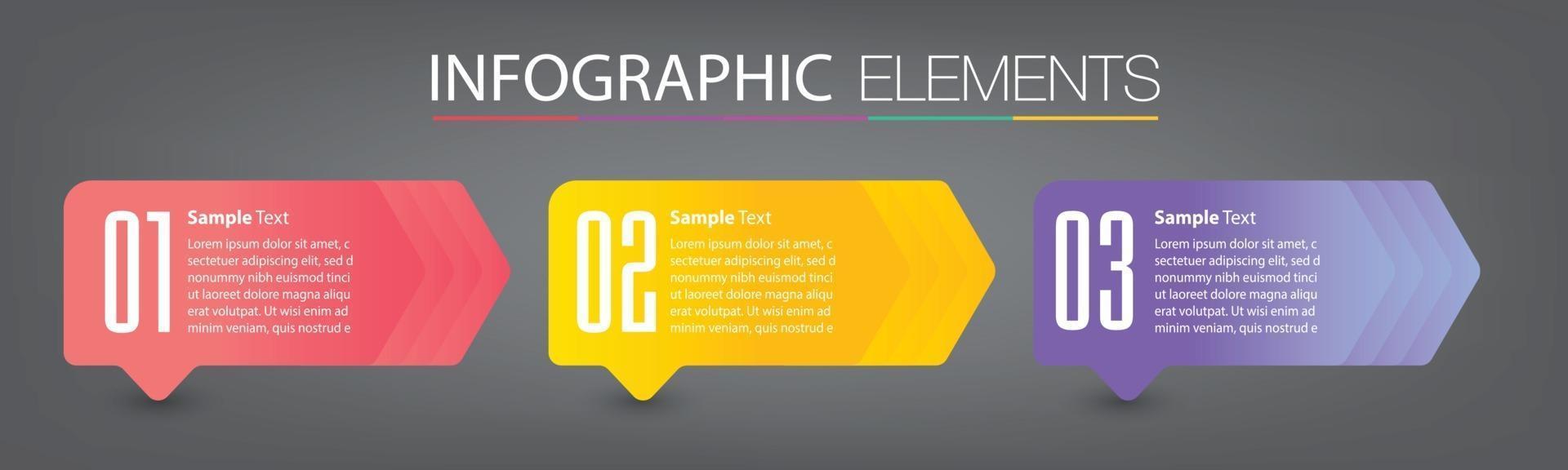 modern text box template, banner Infographics vector