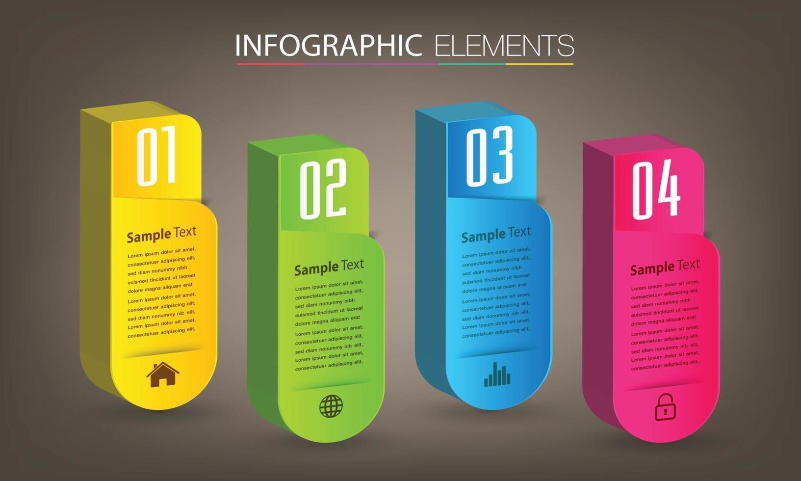 modern text box template, banner Infographics vector