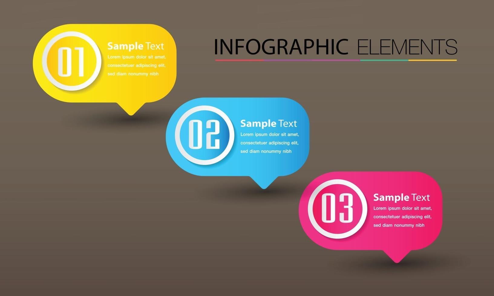 plantilla de cuadro de texto moderno, infografía de banner vector