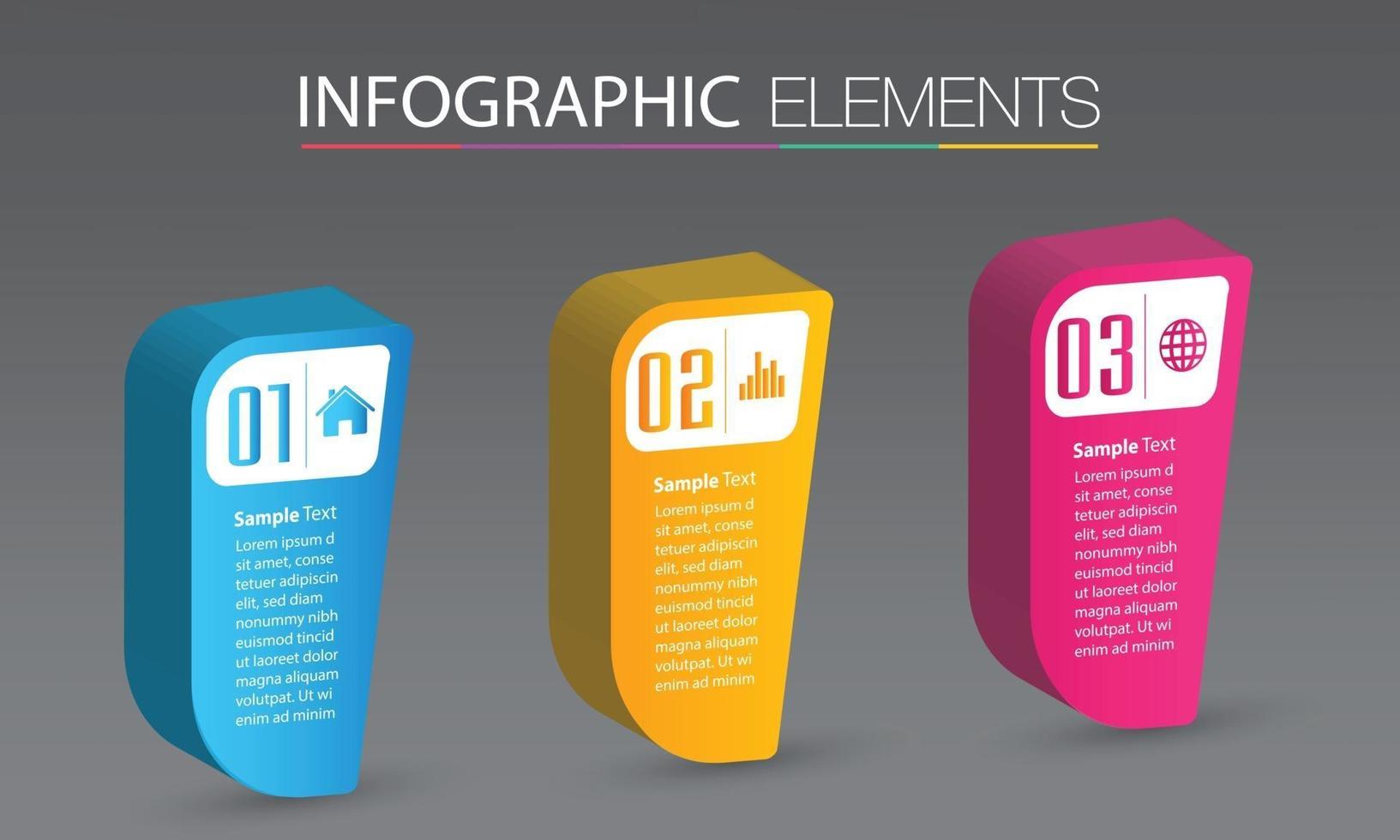 modern text box template, banner Infographics vector