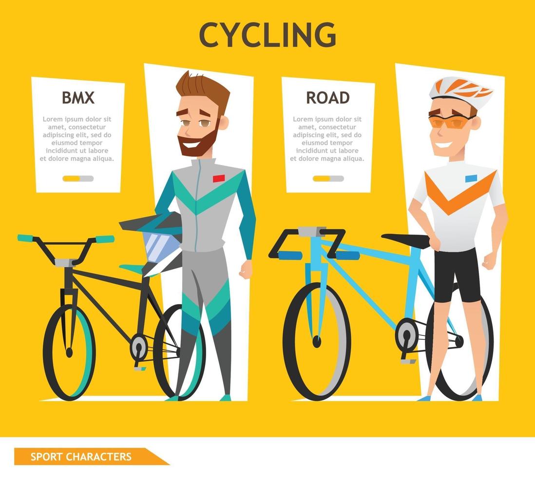 info graphic sport cycling vector