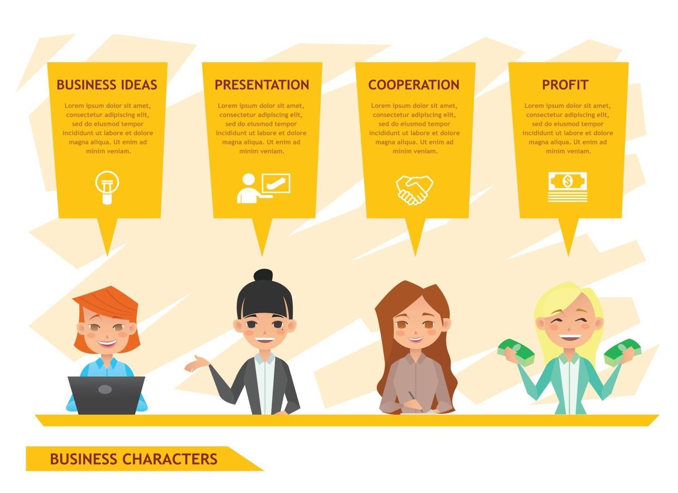 Business people characters design vector
