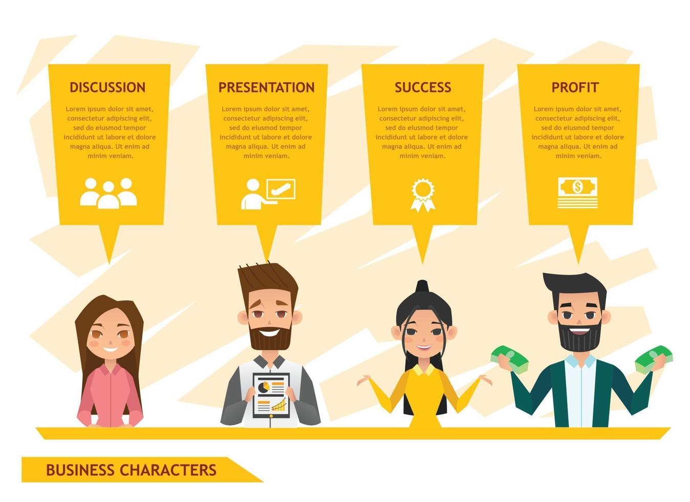 Business people characters design vector