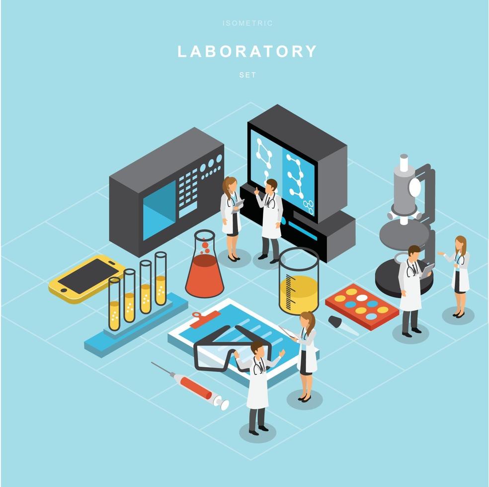 Isometric laboratory vector design