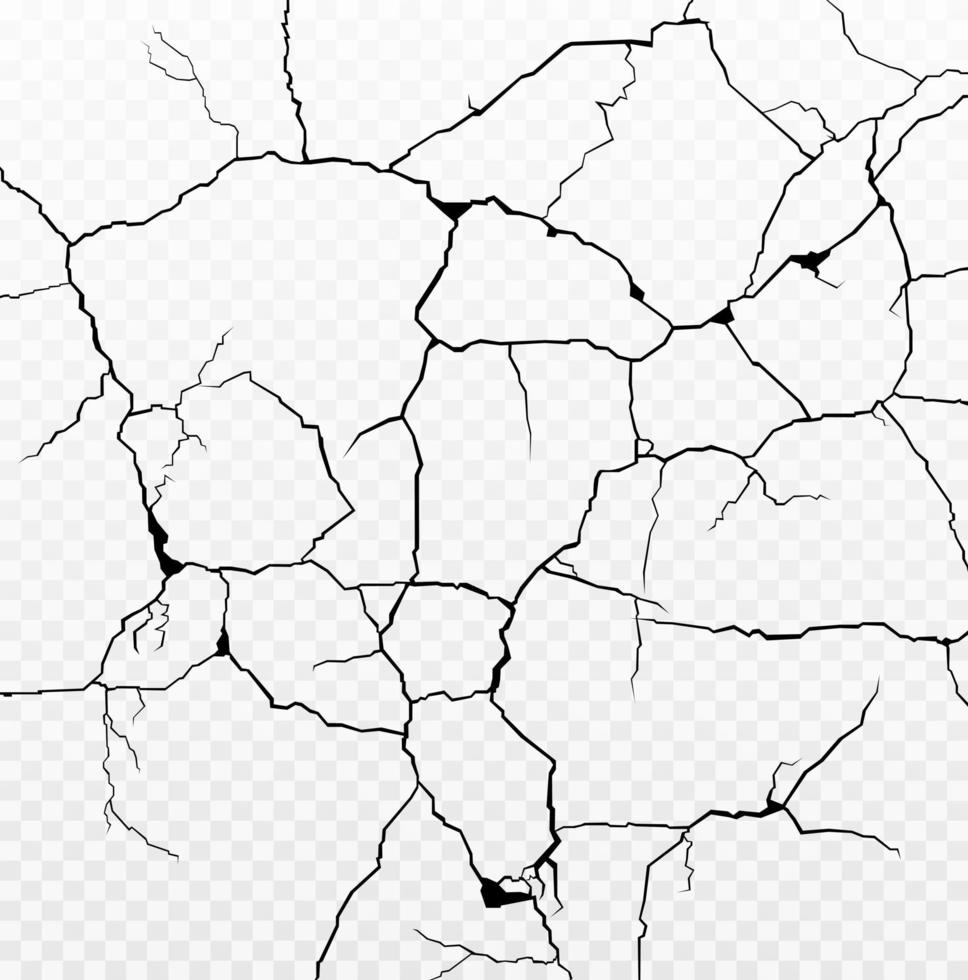 Lots lines of crack ground for abstract background. vector