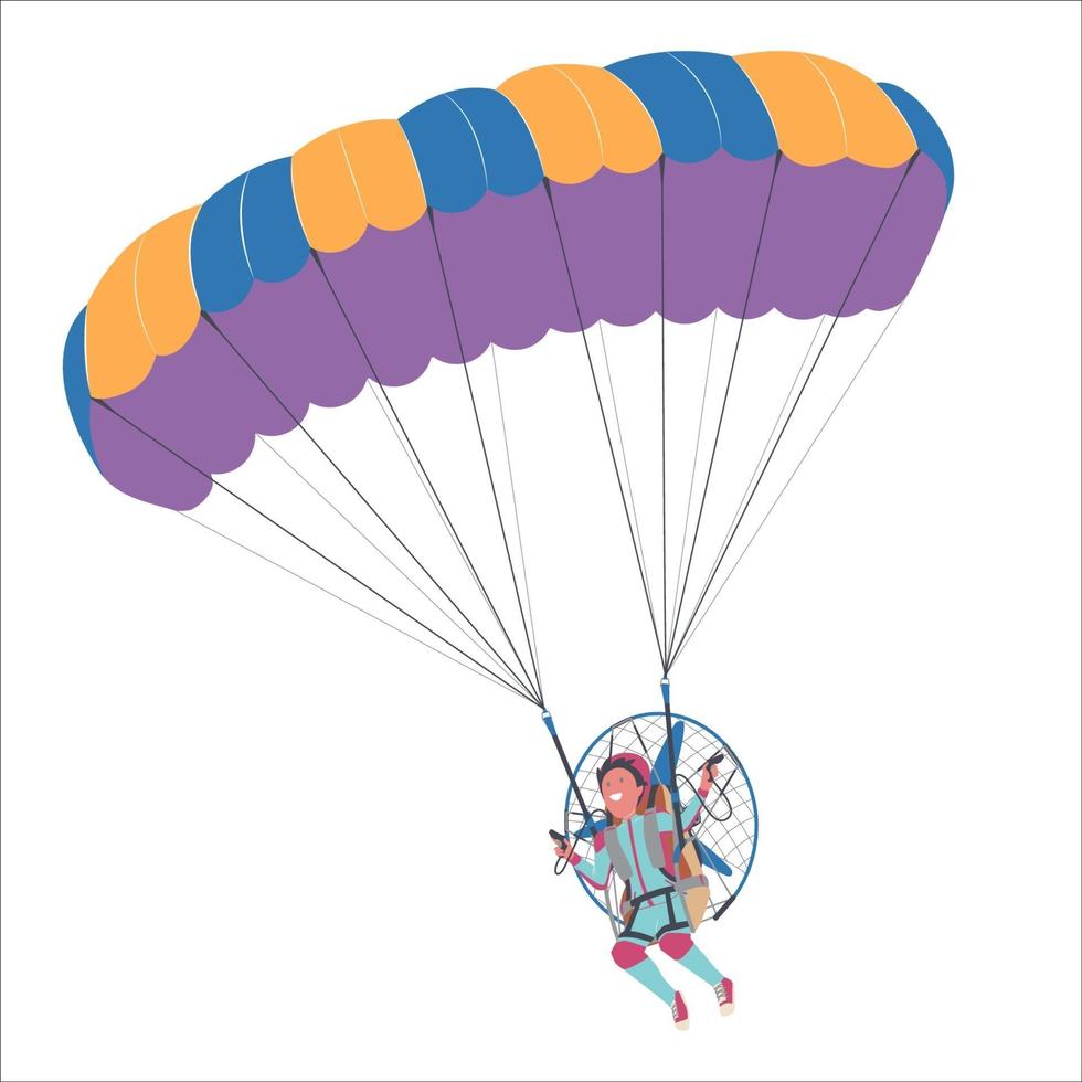 Paraglider in the air vector