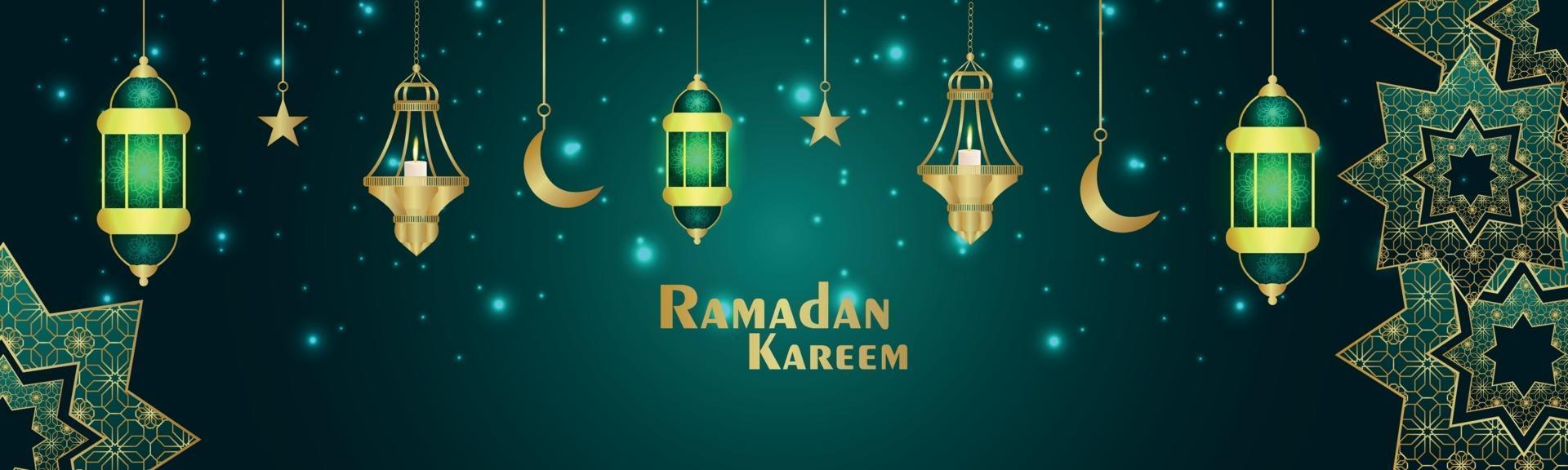 Ramadan kareem or eid mubarak islamic festival vector