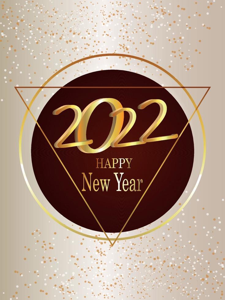 Happy new year celebration party flyer with creative background vector