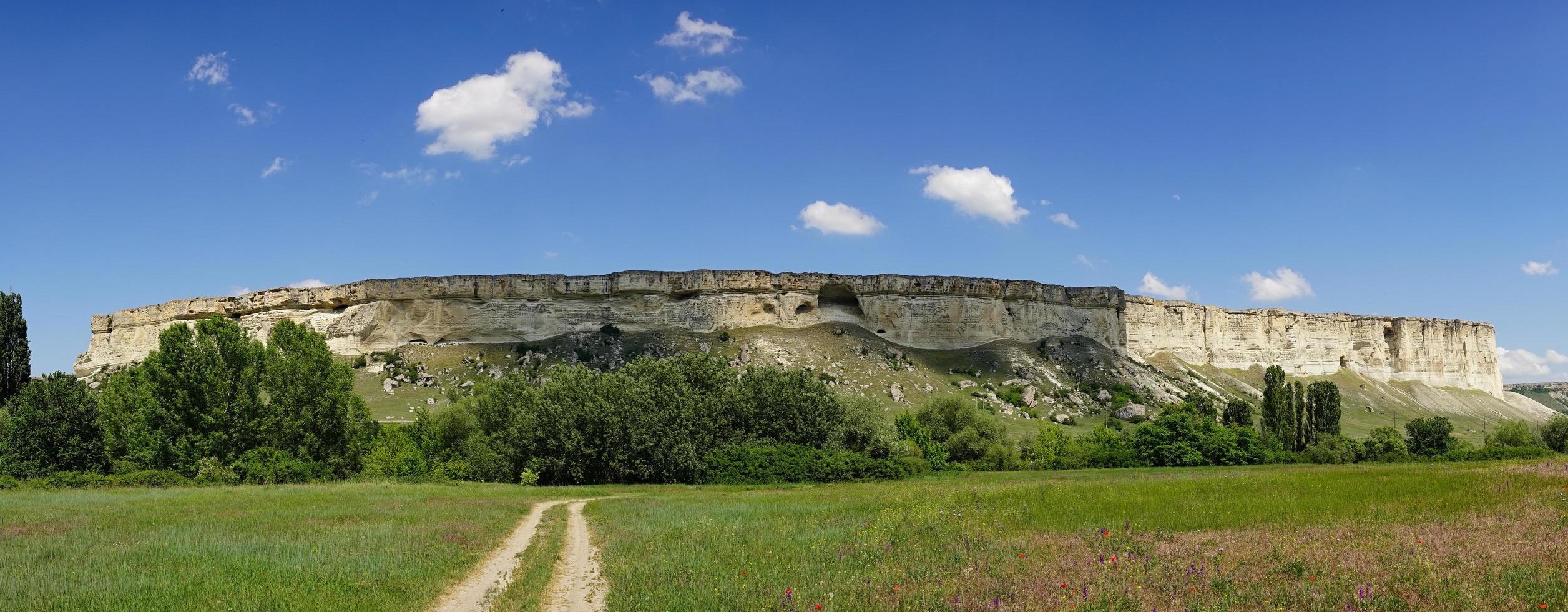Panorama of the mountain landscape of AK-Kay in the Crimea. photo