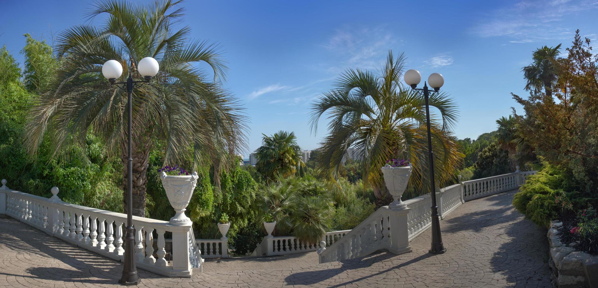 panorama del parque de las culturas del sur en sochi foto