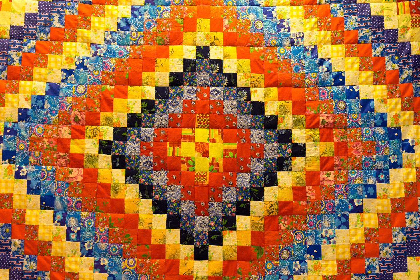 mottled background in patchwork fabrics photo