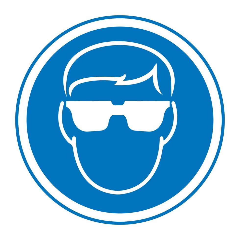 símbolo use gafas de seguridad vector