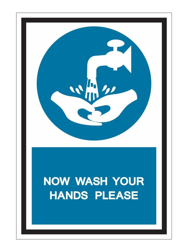 Symbol Wash Your Hands Please vector