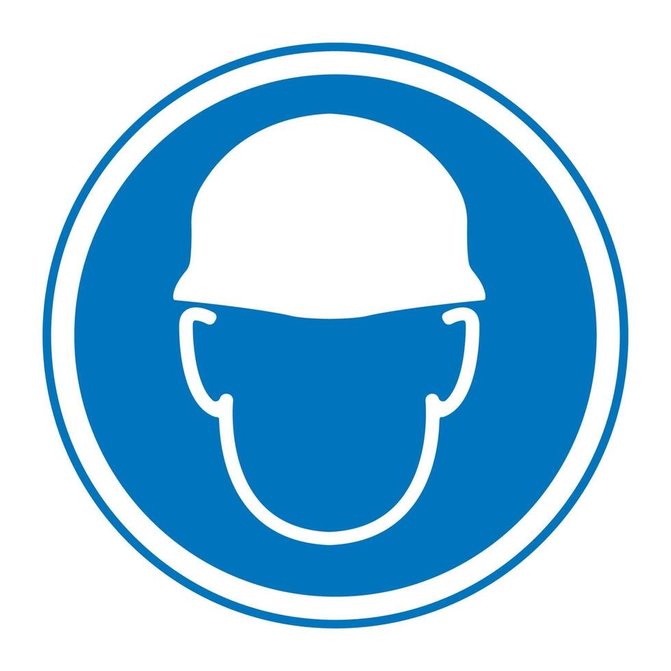 Wear helmet Sign symbol vector