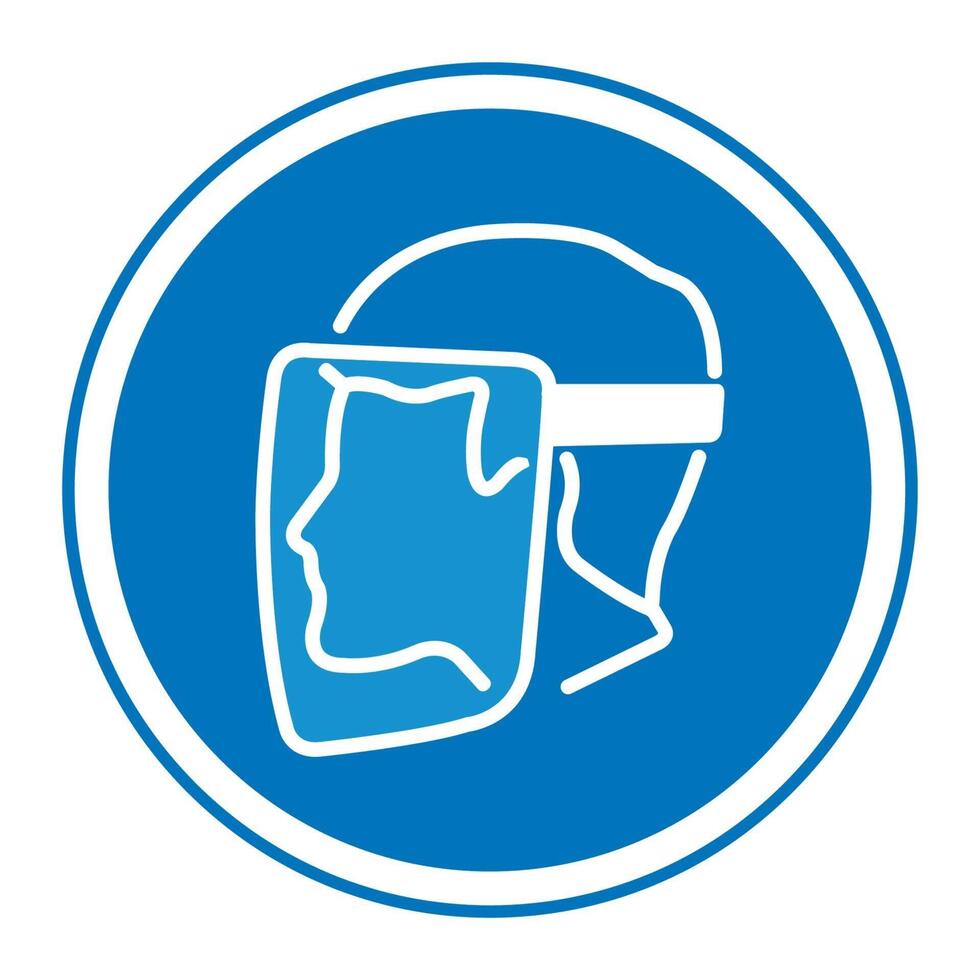 Symbol Face Shield Must Be Worn sign vector