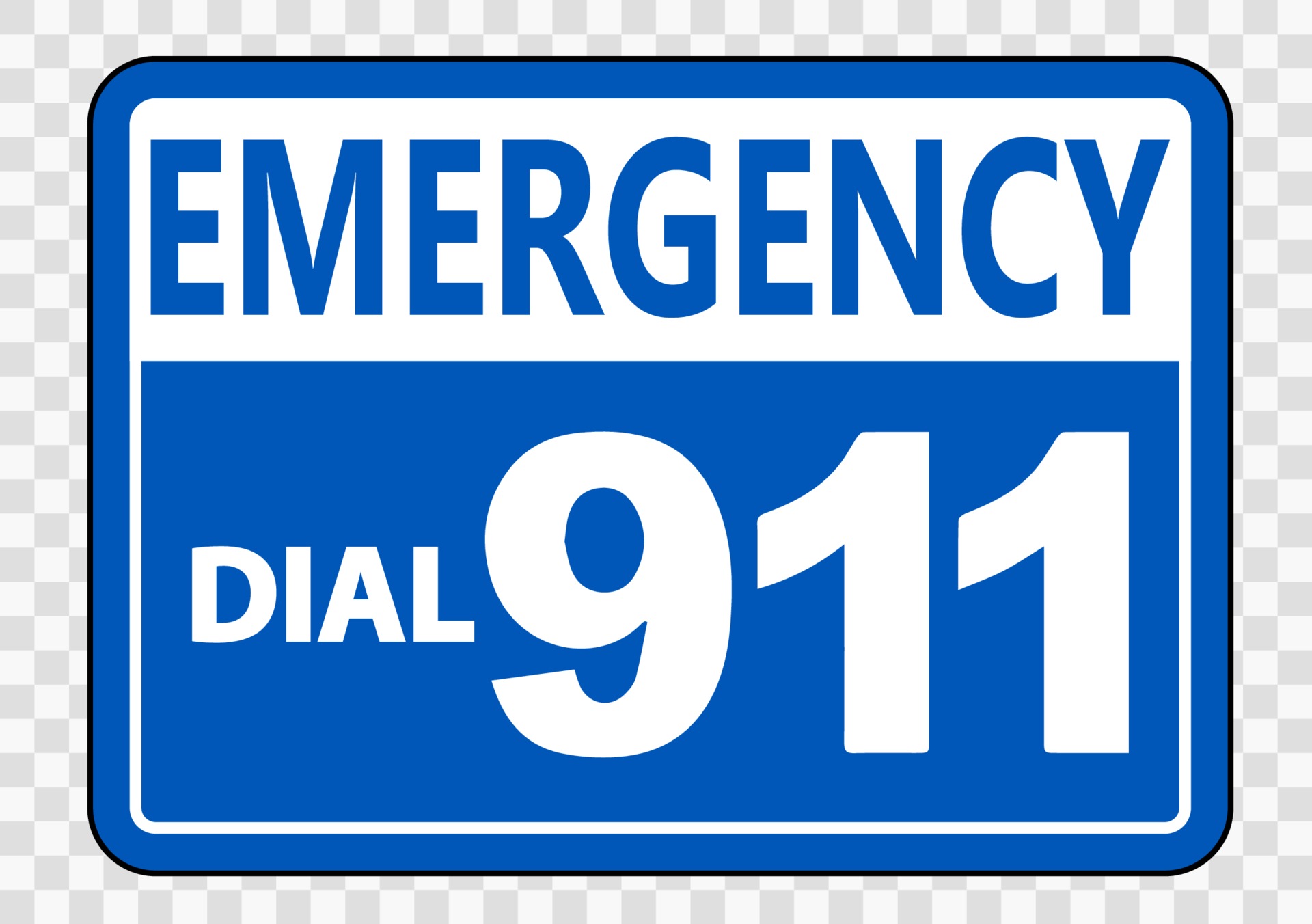 Emergency Call 911 Sign on transparent background 2315018 Vector Art at  Vecteezy