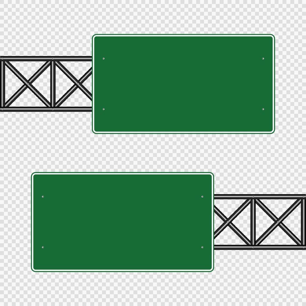 Green traffic sign Road board sign vector