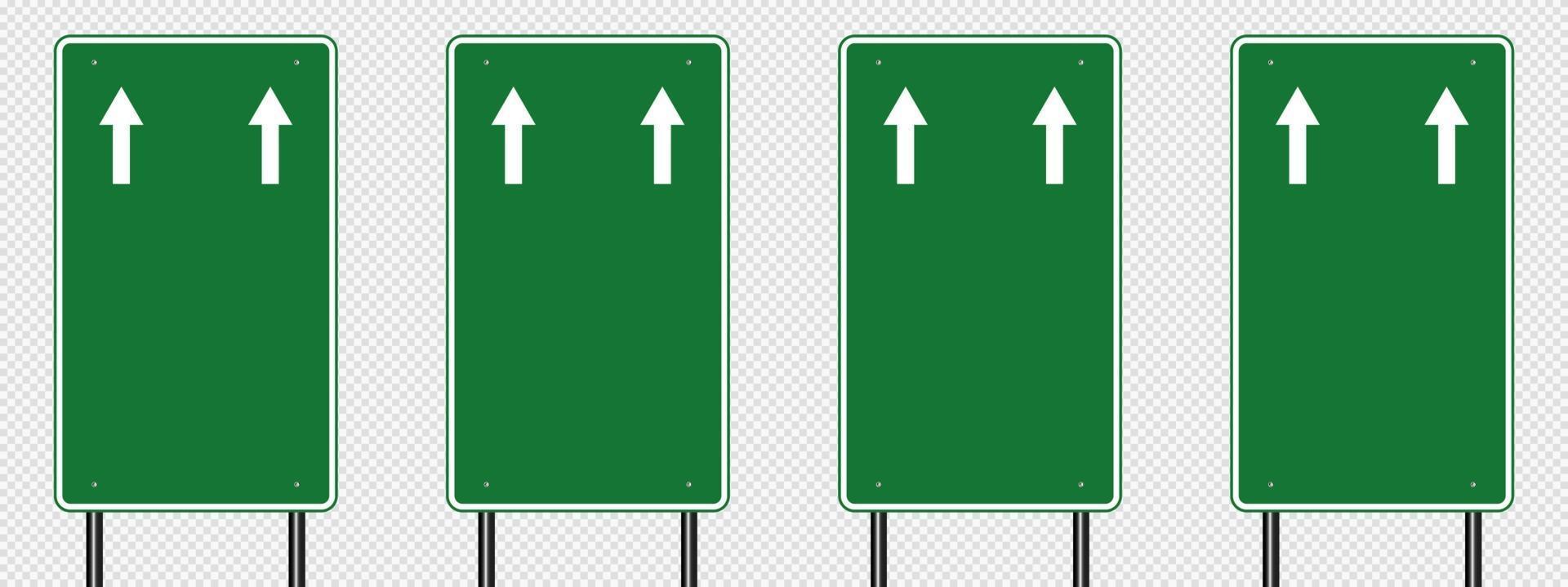 Green traffic sign Road board sign vector