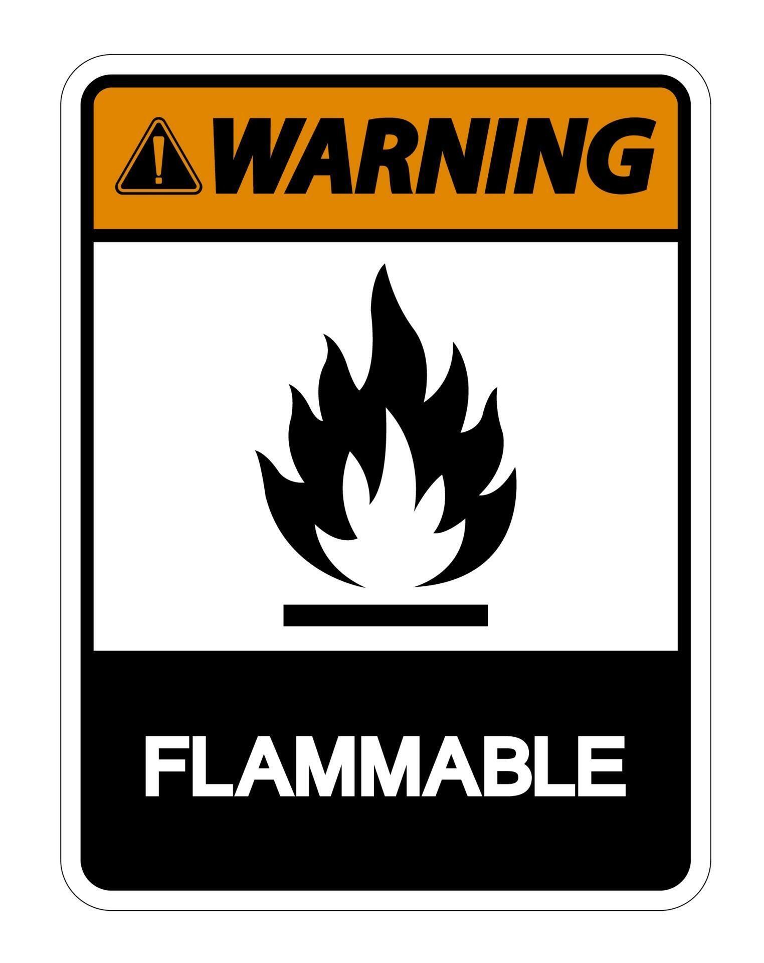 Flammable Hazard Signs Symbols