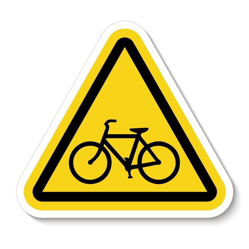 Bicycle Traffic Warning Sign vector