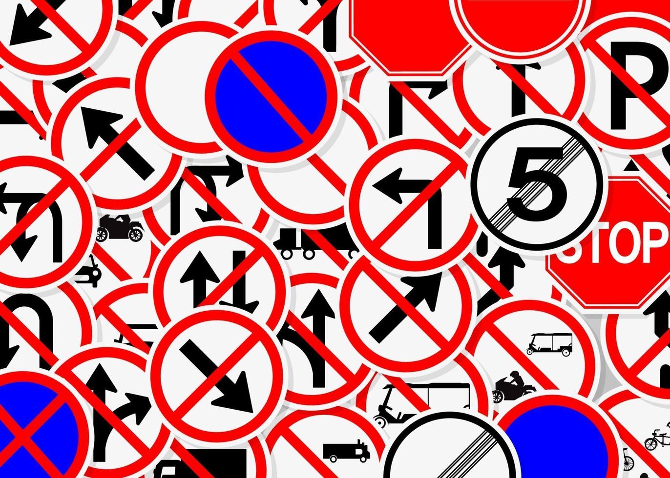 Traffic Signs Background vector