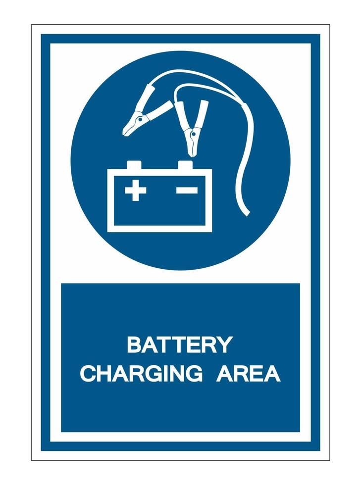 Battery Charging Area Symbol Sign vector