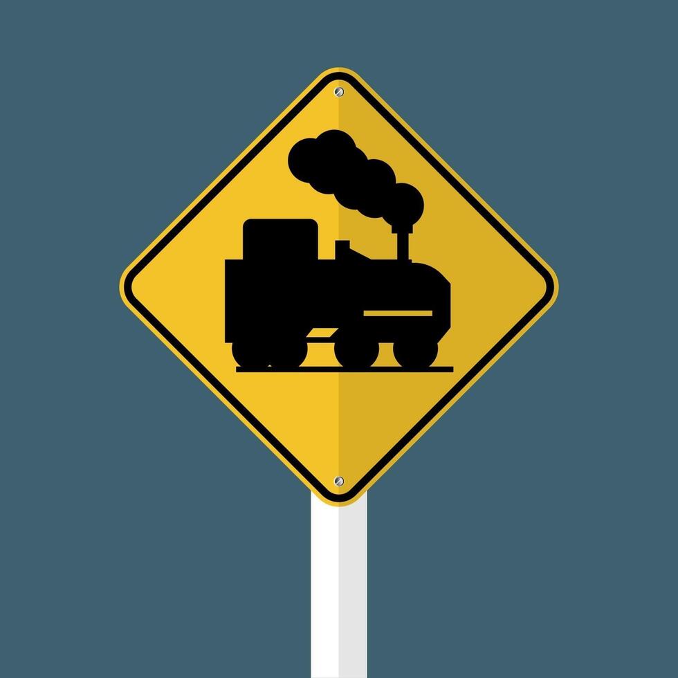 signo de cruce de ferrocarril abierto vector