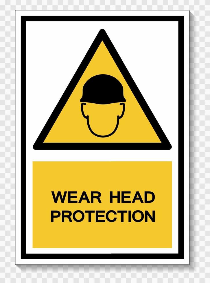 Wear Head Protection Symbol Sign vector