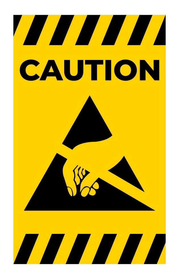 Caution Electrostatic Sensitive Device ESD Symbol Sign vector