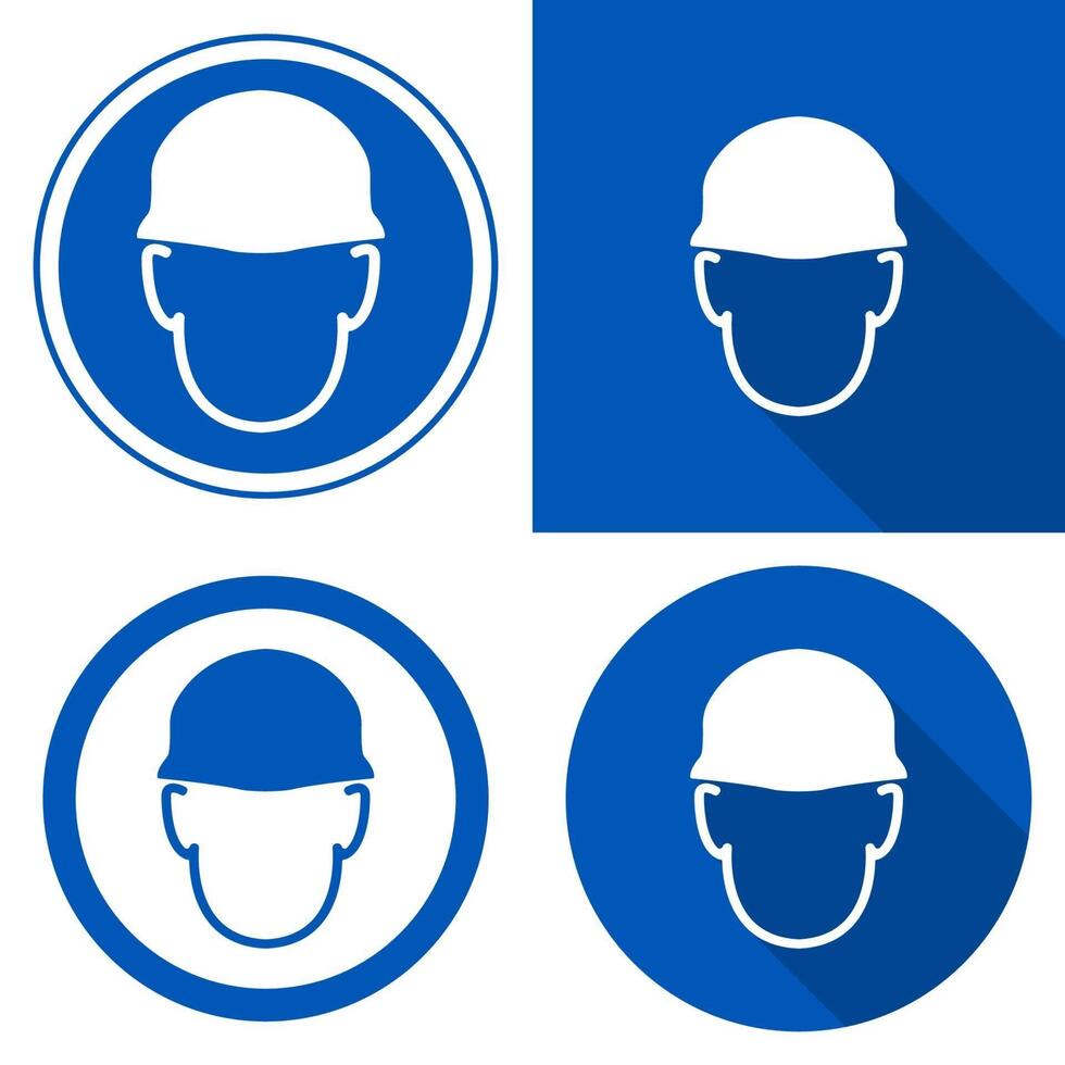 Wear helmet Symbol Sign vector
