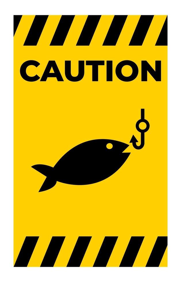 No Fishing Symbol Sign vector