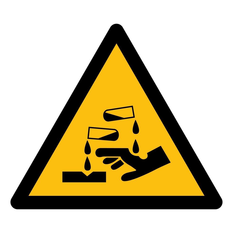 Beware Corrosive Substance Symbol vector