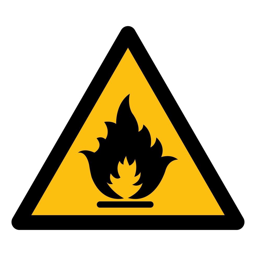 Beware Flammable Gas Symbol vector