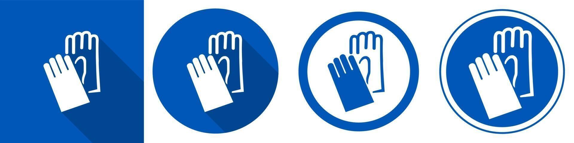 Symbol Wear Hand Protection sign vector