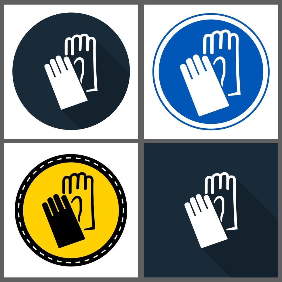 Symbol Wear Hand Protection sign vector