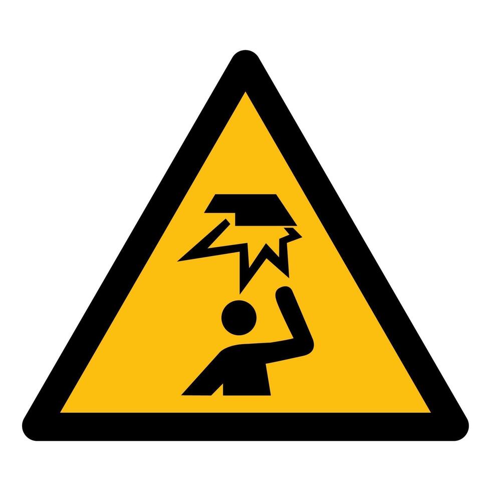 Beware Overhead Obstacles Symbol vector