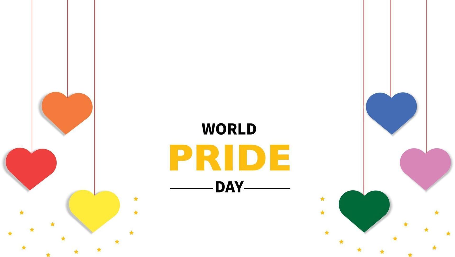 World Pride Day Heart Vector